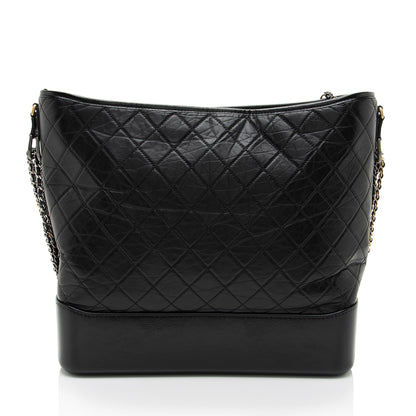 Chanel Aged Calfskin Gabrielle Maxi Hobo (SHF-oCMkLw)