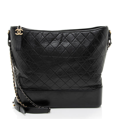 Chanel Aged Calfskin Gabrielle Maxi Hobo (SHF-oCMkLw)