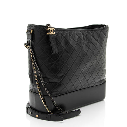 Chanel Aged Calfskin Gabrielle Maxi Hobo (SHF-oCMkLw)