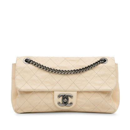 Chanel CC Quilted Aged Calfskin Flap Bag (SHG-nEKvVn)