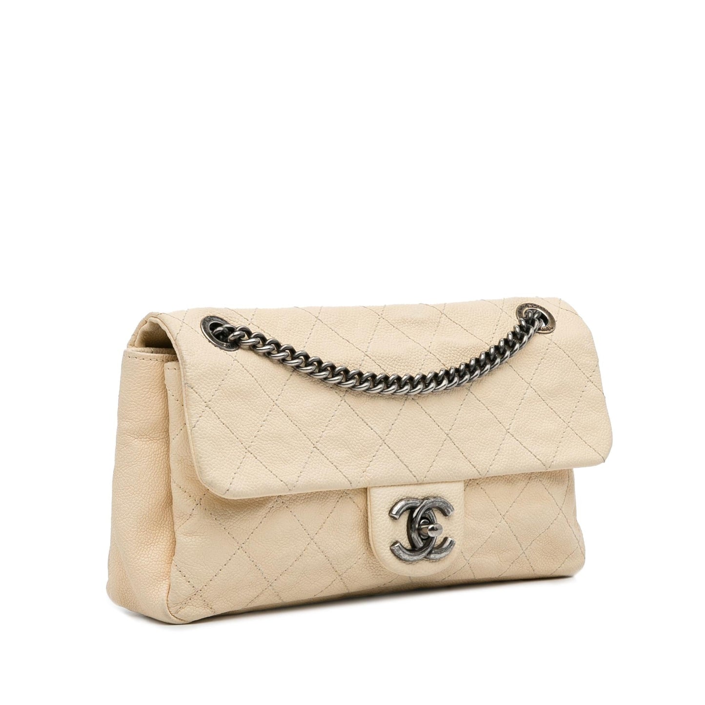 Chanel CC Quilted Aged Calfskin Flap Bag (SHG-nEKvVn)