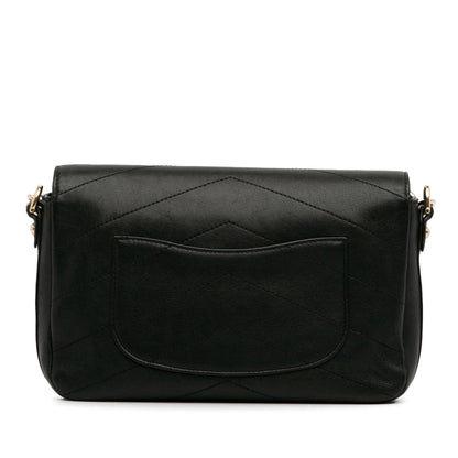 Chanel Calfskin Elaphe Double Chevron Flap (SHG-L3u8Dw)