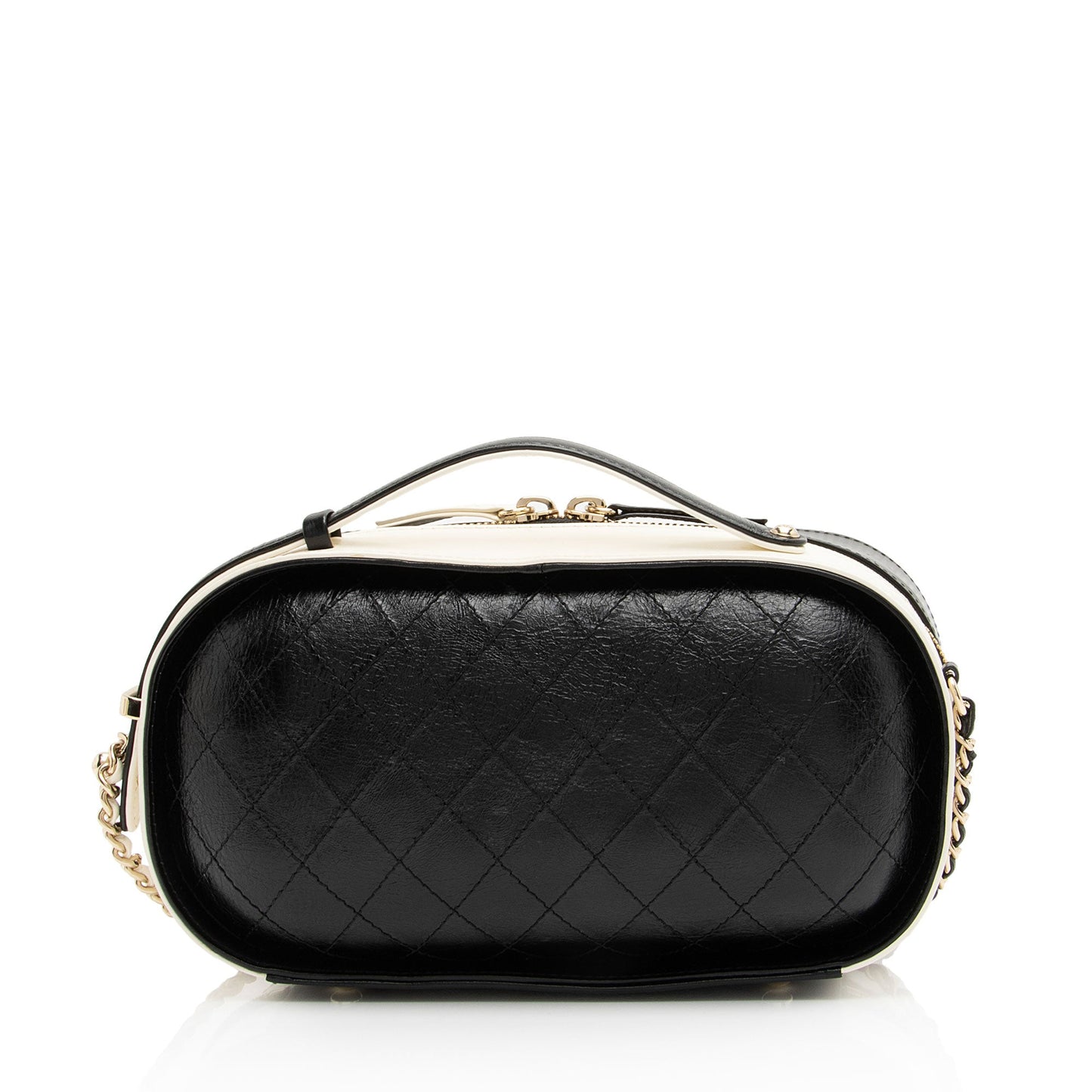 Chanel Crumpled Calfskin Mini Vanity Case Shoulder Bag (SHF-7tQCRo)