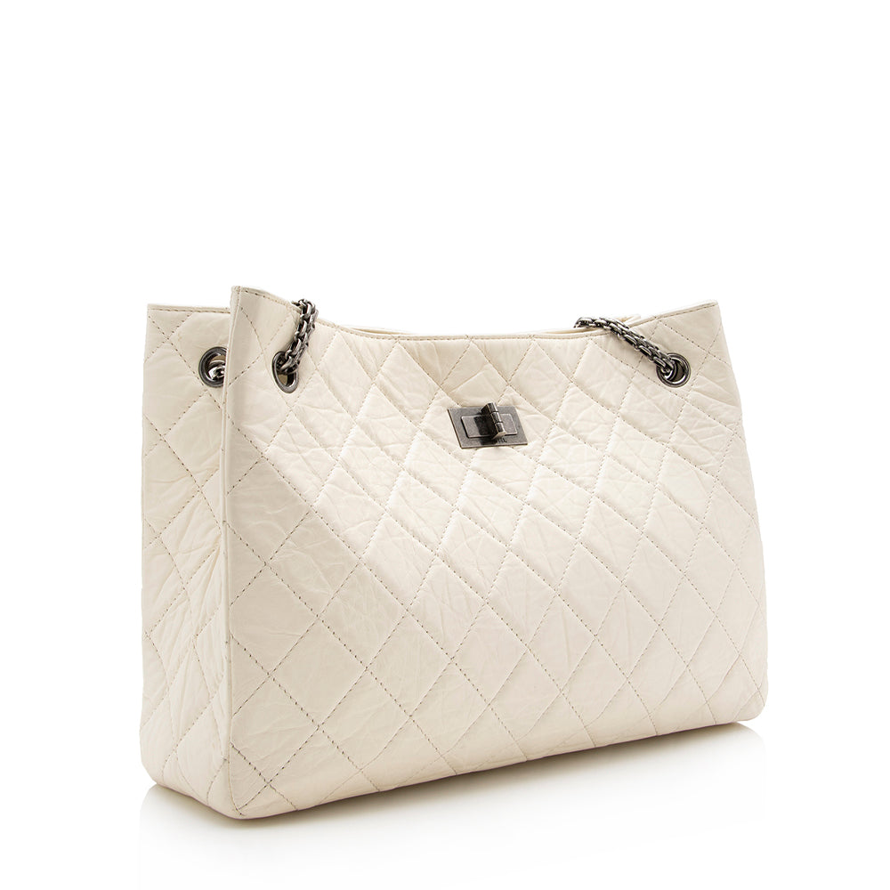 Chanel Glazed Calfskin 2.55 Reissue Shopping Tote (SHF-14181)