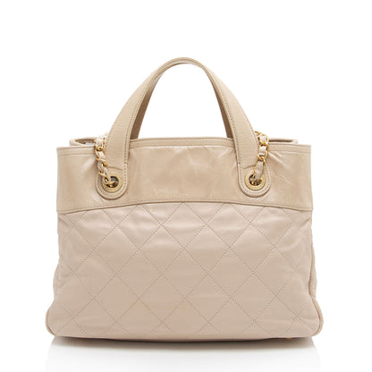 Chanel Glazed Calfskin In the Mix Small Tote (SHF-IzIEIo)