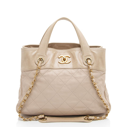 Chanel Glazed Calfskin In the Mix Small Tote (SHF-IzIEIo)