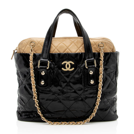 Chanel Glazed Calfskin Portobello Large Tote - FINAL SALE (SHF-16186)