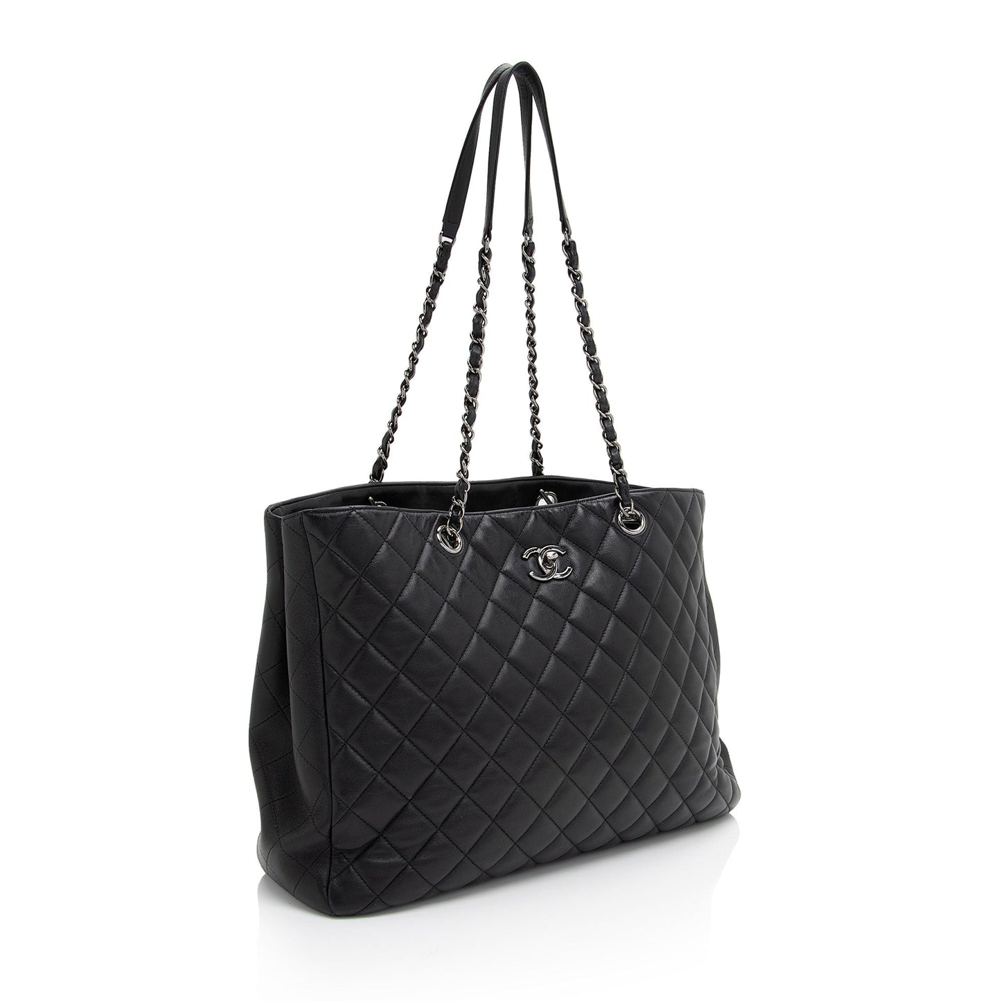 Chanel Grained Calfskin CC Large Shopping Tote (SHF-eEf2Jo)