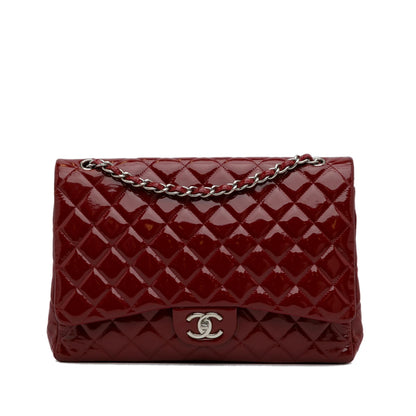 Chanel Maxi Classic Patent Leather Double Flap Bag (SHG-91zs9Y)