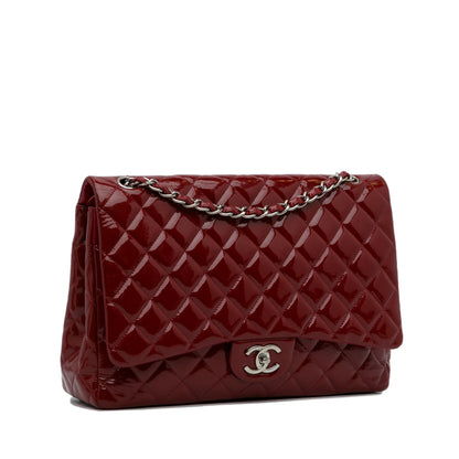 Chanel Maxi Classic Patent Leather Double Flap Bag (SHG-91zs9Y)