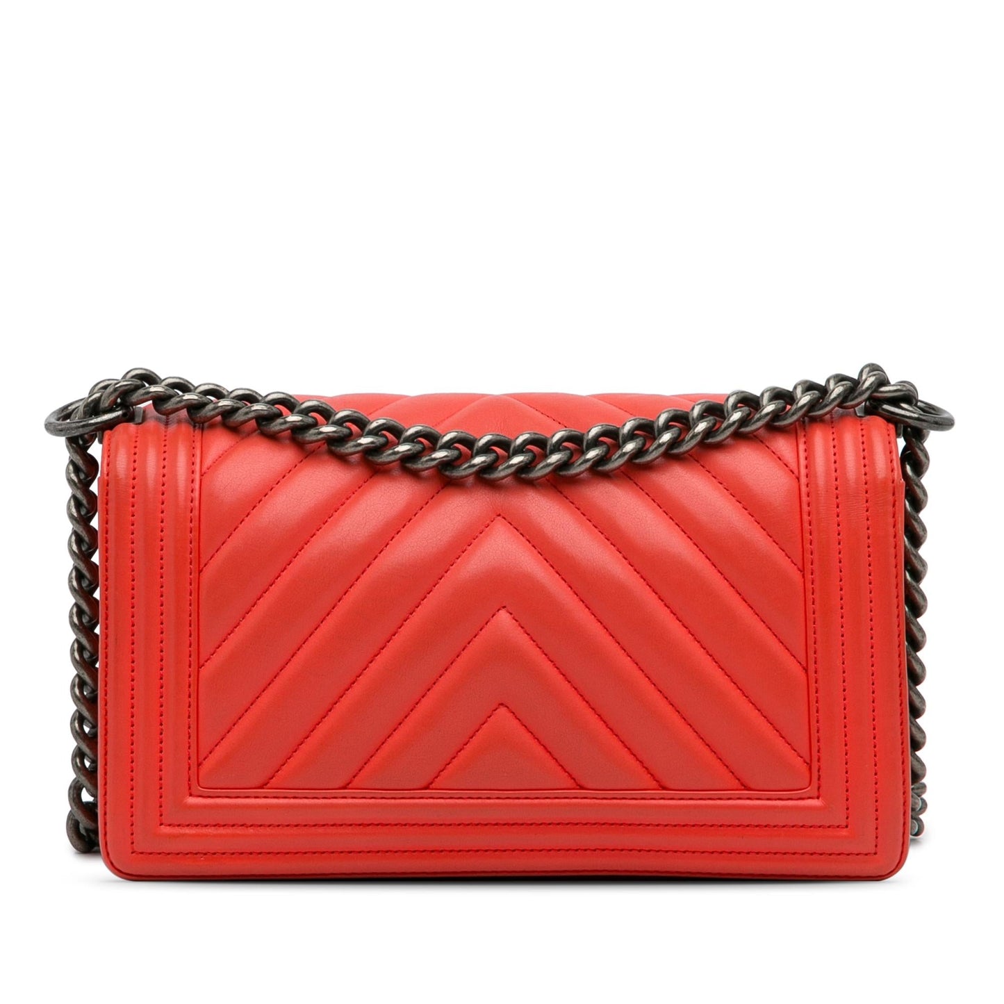 Chanel Medium Calfskin Chevron Boy Flap (SHG-w8KmMC)