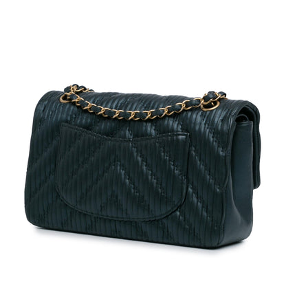 Chanel Medium Calfskin Coco Pleats Double Flap (SHG-8NvBoQ)