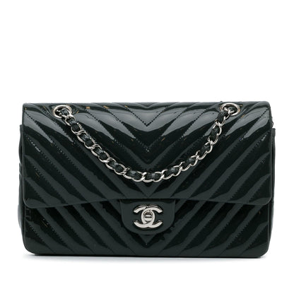 Chanel Medium Chevron Patent Double Flap (SHG-k9yOKd)