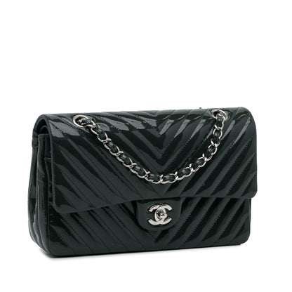 Chanel Medium Chevron Patent Double Flap (SHG-k9yOKd)