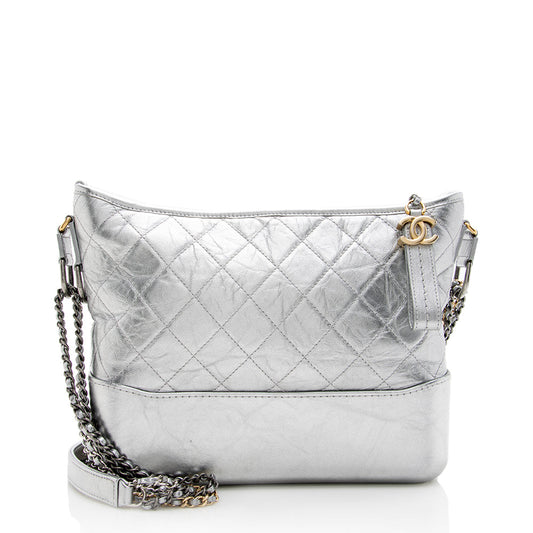 Chanel Metallic Aged Calfskin Gabrielle Medium Hobo - FINAL SALE (SHF-18942)