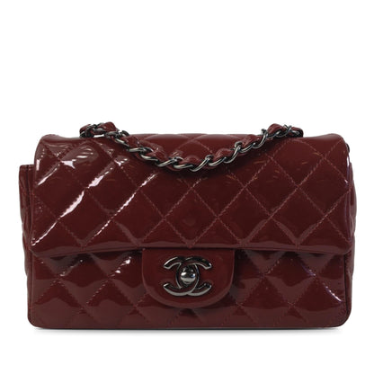 Chanel Mini Classic Patent Rectangular Single Flap (SHG-PHzGTi)