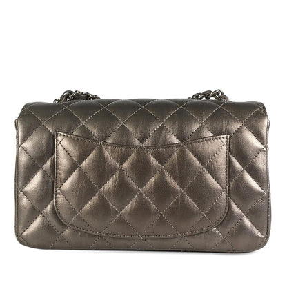 Chanel Mini Rectangular Classic Metallic Calfskin Single Flap (SHG-IFLFGn)