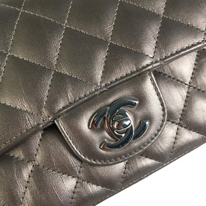 Chanel Mini Rectangular Classic Metallic Calfskin Single Flap (SHG-IFLFGn)