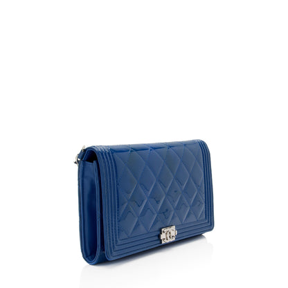 Chanel Patent Leather Boy Clutch on Chain Bag (SHF-56IpnS)