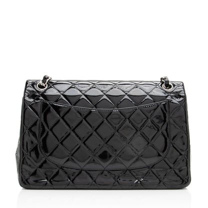 Chanel Patent Leather Classic Jumbo Double Flap Bag (SHF-23462)