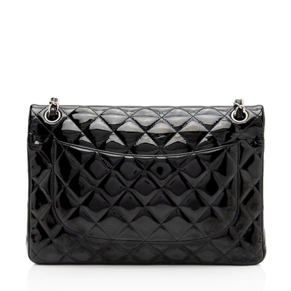 Chanel Patent Leather Classic Jumbo Double Flap Bag (SHF-lMNM0P)