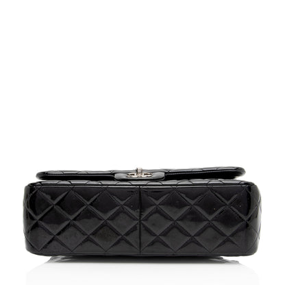 Chanel Patent Leather Classic Jumbo Double Flap Bag (SHF-lMNM0P)