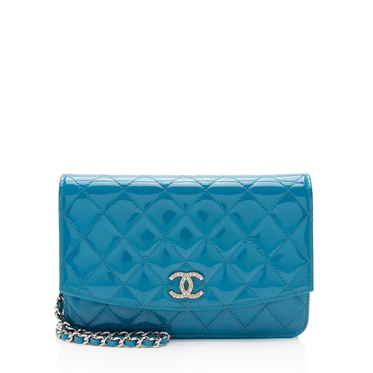 Chanel Patent Leather Classic Wallet on Chain Bag (SHF-URfiPE)