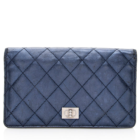 Chanel Quilted Metallic Calfskin Reissue Yen Wallet - FINAL SALE (SHF-18687)