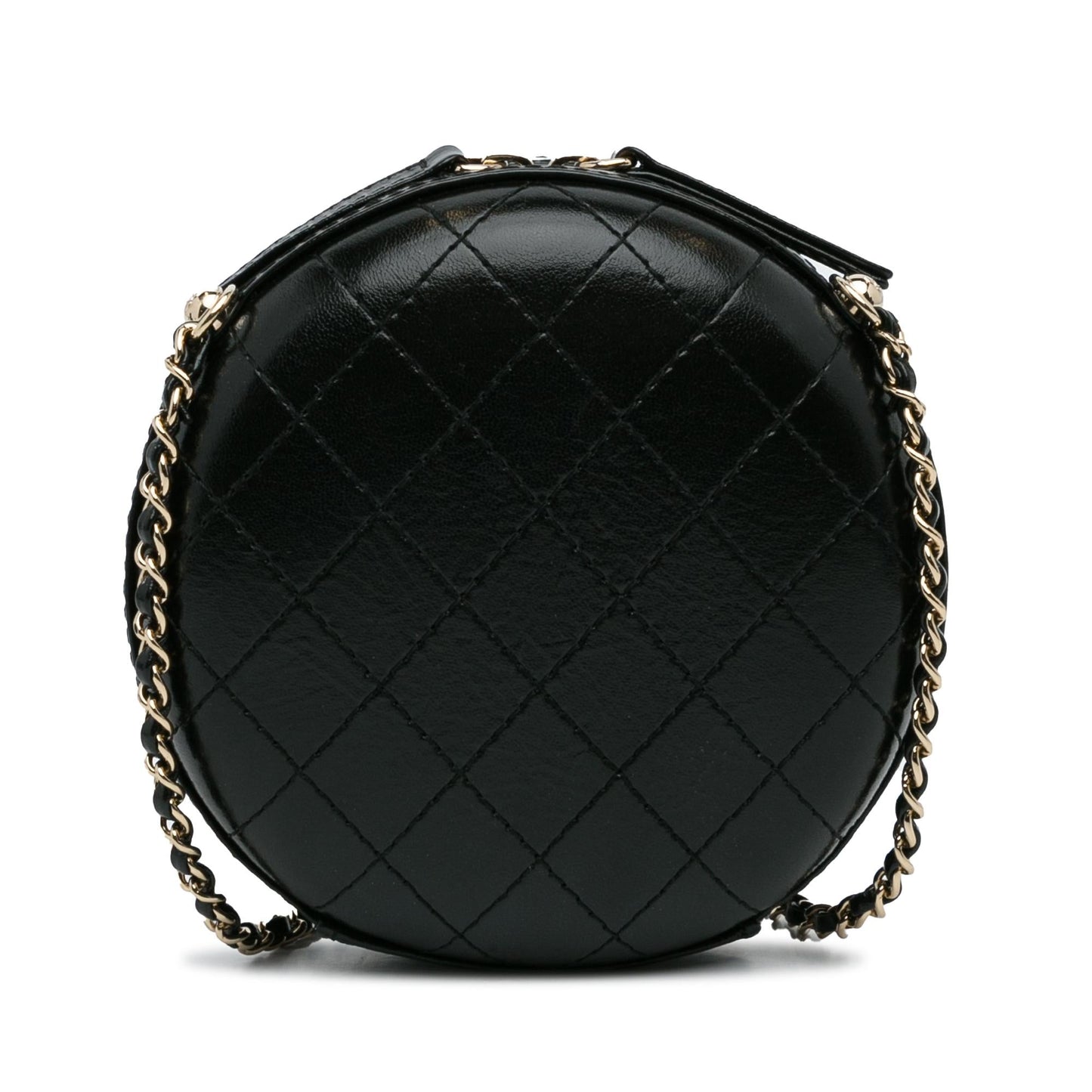 Chanel Stitched Calfskin Round Crossbody (SHG-hbT1d0)