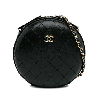 Chanel Stitched Calfskin Round Crossbody (SHG-hbT1d0)