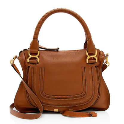 Chloe Calfskin Marcie Medium Satchel (SHF-d6irRV)