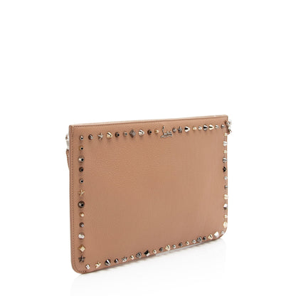 Christian Louboutin Calfskin Spike Empire Trashmix Loubiclutch Clutch (SHF-1s7Xbc)