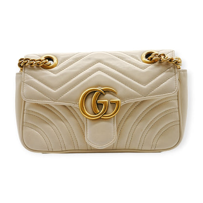 Gucci Marmont White Small Shoulder Bag - '10s