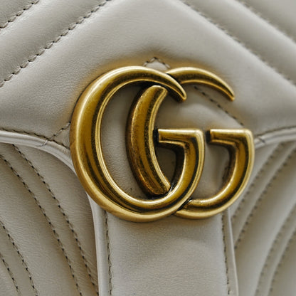 Gucci Marmont White Small Shoulder Bag - '10s