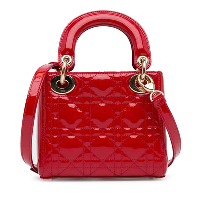 Dior Mini Patent Cannage Lady Dior (SHG-P63Gtn)