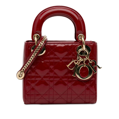 Dior Mini Patent Cannage Lady Dior (SHG-vBj1UP)