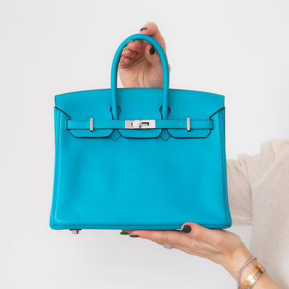 Hermes Turquoise Birkin 25