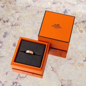 Hermes Rose Gold Kelly Ring Size 51