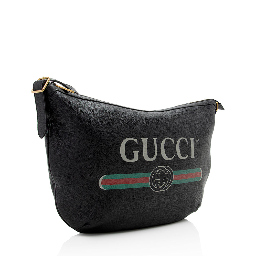 Gucci Calfskin Half Moon Hobo (SHF-20677)