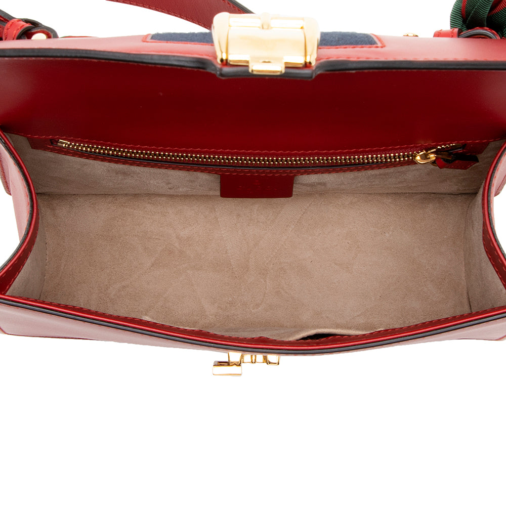 Gucci Calfskin Sylvie Small Shoulder Bag (SHF-19227)