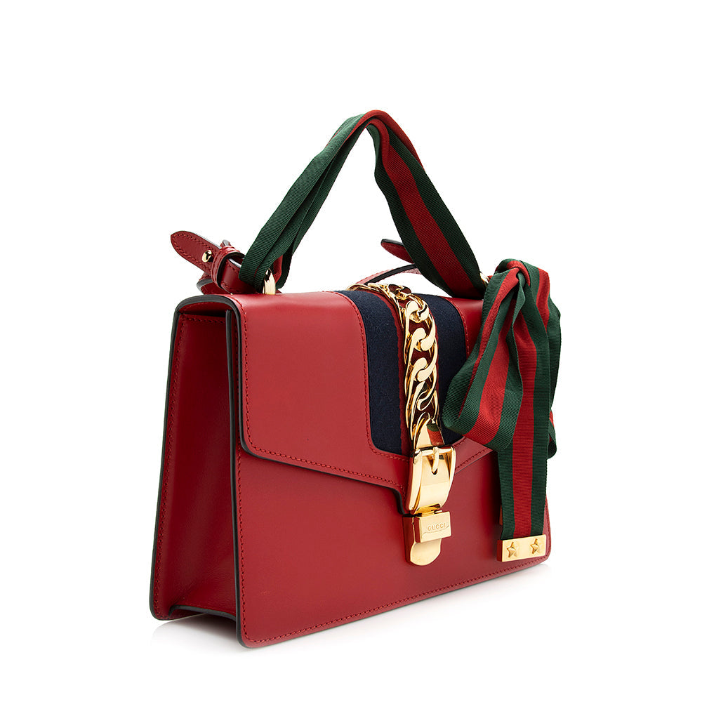 Gucci Calfskin Sylvie Small Shoulder Bag (SHF-21174)