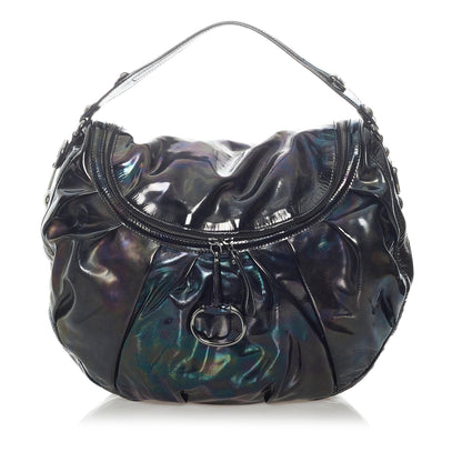 Gucci Icon Bit Patent Leather Hobo Bag (SHG-31901)