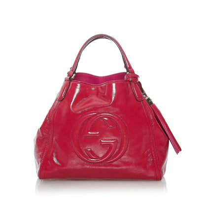 Gucci Soho Patent Leather Satchel (SHG-30049)