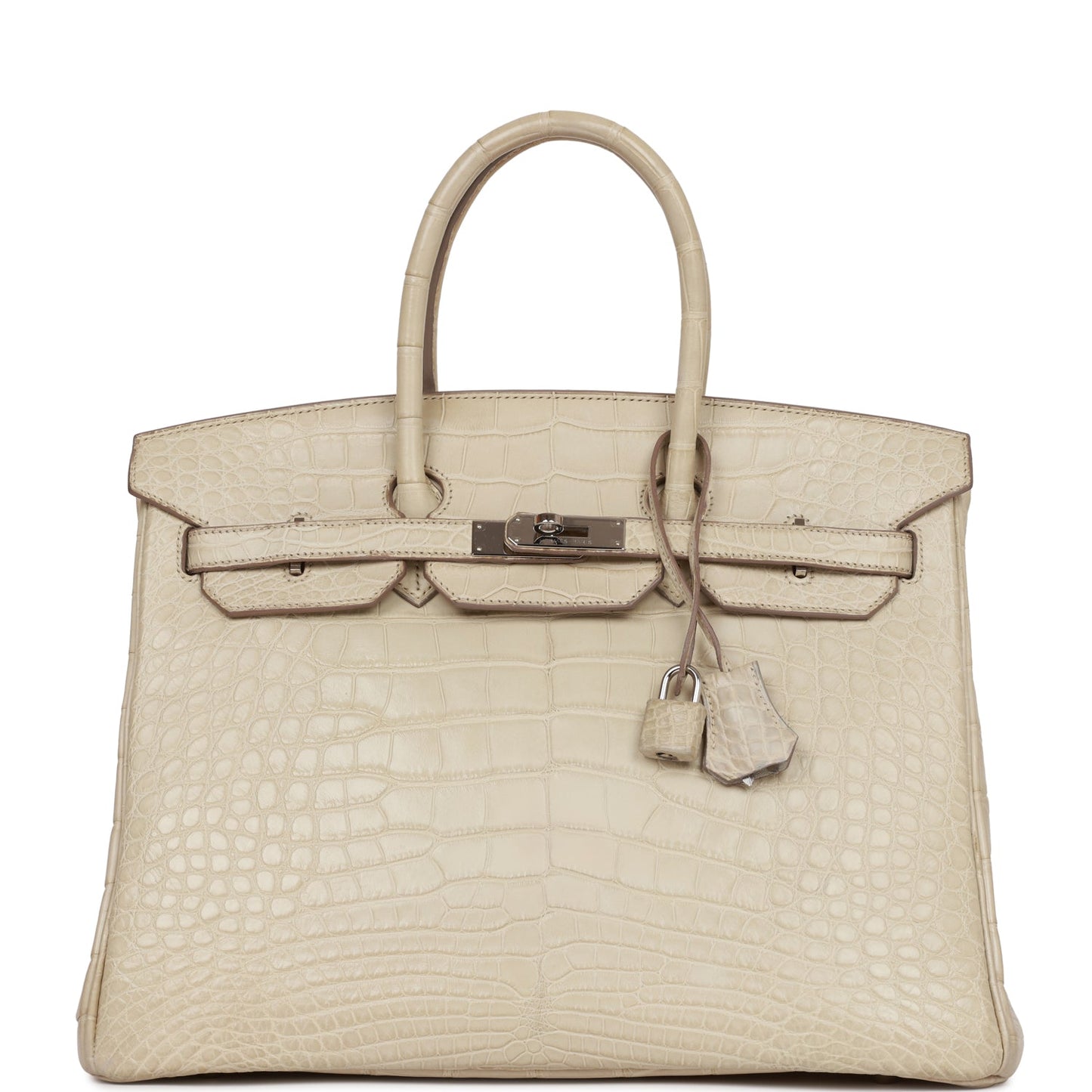 Hermes Birkin 35 Beton Matte Alligator Palladium Hardware