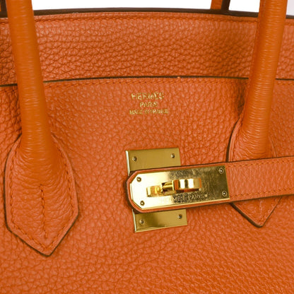 Hermes Birkin 35 Orange H Togo Gold Hardware