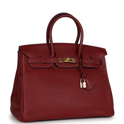 Hermes Birkin 35 Rouge H Togo Gold Hardware