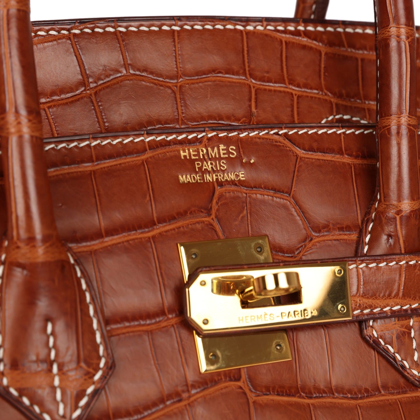 Hermes Birkin 35 Barenia Matte Niloticus Crocodile Gold Hardware