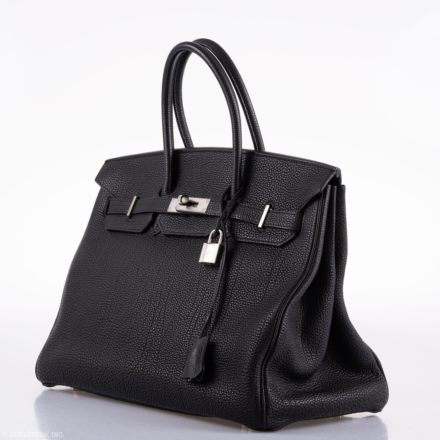 Hermes Birkin 35 Black Togo Palladium Hardware - 2003, Square G 