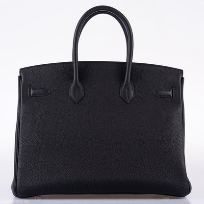 Hermes Birkin 35 Black Togo Palladium Hardware - 2017, A