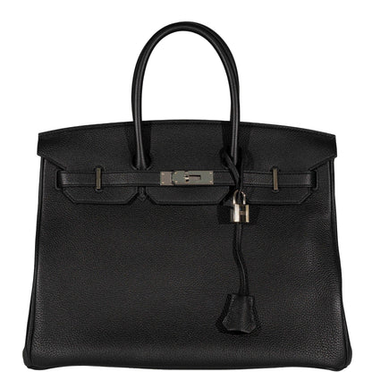 Hermes Birkin 35 Black Togo Palladium Hardware - 2017, A